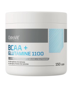 OstroVit BCAA + Glutamine 1100 mg 150 капсул, BCAA + глютамин