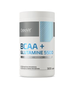 OstroVit BCAA + Glutamine 5500 mg 300 капсул, BCAA + глютамін