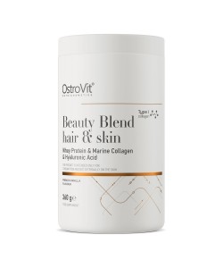OstroVit Beauty Blend Hair & Skin 360 грам, джерело білка, пептиди риб'ячого колагену, гіалуронова кислота та вітаміни