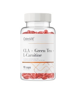 Ostrovit CLA + Green Tea + L-Carnitine 90 капсул, для зниження жирових відкладень