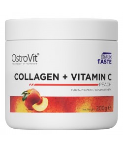 OstroVit Collagen + Vitamin C 200 грамм, гидрозилованый говяжий коллаген + витамин с