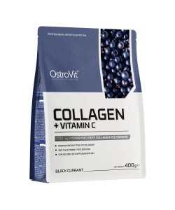 OstroVit Collagen + Vitamin C 400 грам, гідрозілований яловичий колаген + вітамін с