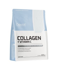 OstroVit Collagen + Vitamin C 400 грам, гідрозілований яловичий колаген + вітамін с