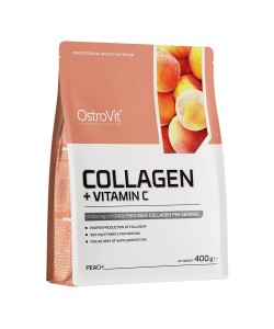 OstroVit Collagen + Vitamin C 400 грамм, гидрозилованый говяжий коллаген + витамин с