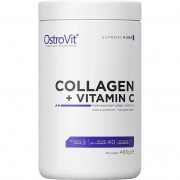 OstroVit Collagen + Vitamin C 400 g Чистий, без смаку (Пошкоджена верхня кришка, фольга)
