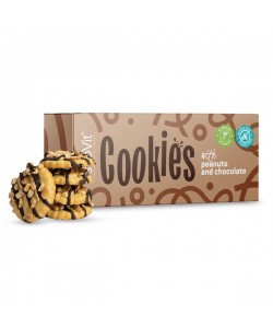 OstroVit Cookies with peanuts and chocolate 125 грам, печиво без додавання цукру