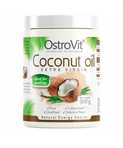 OstroVit Coconut Oil Extra Virgin 900 грам, натуральне кокосове масло холодного віджиму