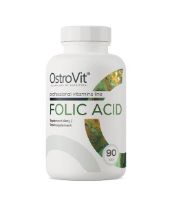 OstroVit Folic Acid 90 таблеток, фолієва кислота