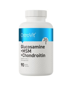 OstroVit Glucosamine + Msm + Chondroitin 90 таблеток, глюкозамін+мсм+хондроітин