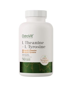 OstroVit L-Theanine + L-Tyrosine Vege 90 капсул, L-тирозин та L-теанін