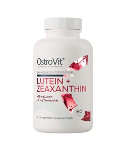 OstroVit Lutein + Zeaxanthin 60 капсул, лютеїн та зеаксантин для здоров'я очей