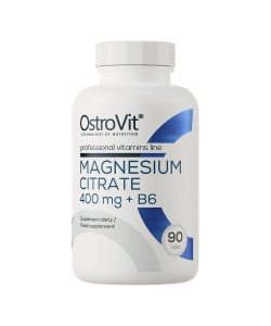 OstroVit Magnesium Citrate 400 mg + B6 90 таблеток, цитрат магния и витамин В6