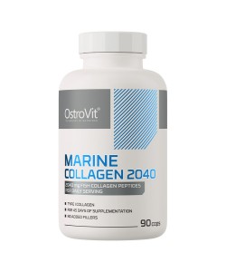 OstroVit Marine Collagen 2040 mg 90 капсул, рыбий коллаген I типа