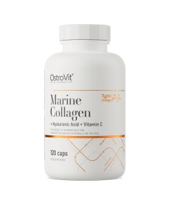 OstroVit Marine Collagen with Hyaluronic Acid and Vitamin C 120 капсул, морський колаген з гіалуроновою кислотою та вітаміном С