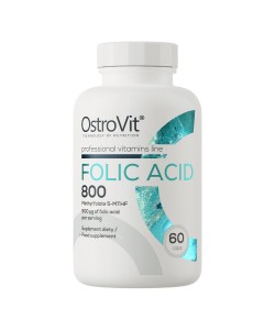 OstroVit Folic Acid 800 60 капсул, фолієва кислота