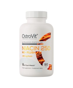 OstroVit Niacin 250 NO-FLUSH 90 таблеток, вітамін B3 