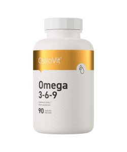 OstroVit Omega 3-6-9 90 капсул, жирные кислоты омега 3-6-9