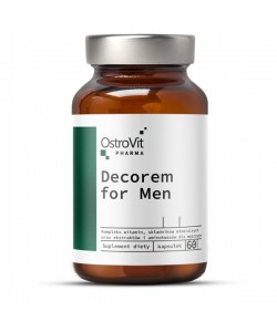 OstroVit Pharma Decorem For Men 60 капсул, комплекс вітамінів, мінералів, екстрактів і амінокислот