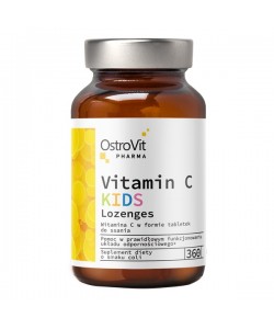 OstroVit Pharma Vitamin C Kids Lozenges 360 таблеток, витамин C в виде пастилок со вкусом кока-колы, для детей в возрасте от 5 лет