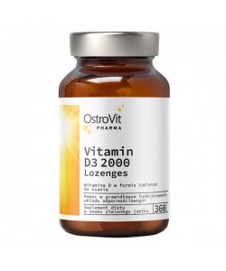 OstroVit Pharma Vitamin D3 2000 IU Lozenges 360 жевательных таблеток, витамин D3