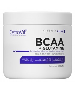 OstroVit BCAA + Glutamine 200 грам, бцаа+глютамін