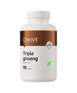 OstroVit Triple Ginseng Vege 90 капсул, п'ять екстрактів рослин