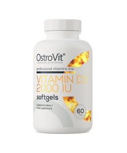 OstroVit Vitamin D3 2000 IU 60 капсул, жиророзчинний вітамін Д