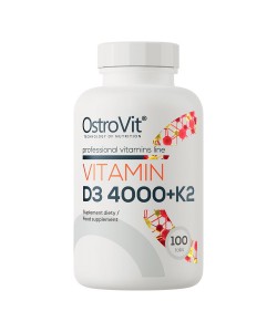 OstroVit Vitamin D3 4000 + K2 100 таблеток, витамин Д3 + К2