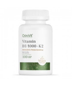 OstroVit Vitamin D3 4000 + K2 Vege 100 таблеток, витамин Д3 + К2