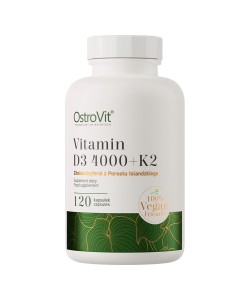 OstroVit Vitamin D3 4000 + K2 Vege 120 капсул, вітамін Д3 + К2