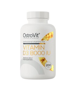 OstroVit Vitamin D3 8000 IU 200 таблеток, жиророзчинний вітамін D3