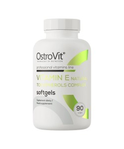 OstroVit Vitamin E Natural Tocopherols Complex 90 капсул, вітамін Е з природним комплексом токоферолів та іншими антиоксидантними