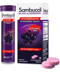 Sambucol Black Elderberry Advanced Immune 15 шипучих таблеток, чорна бузина