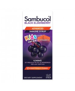 Sambucol Kids Black Elderberry Advanced Immune Syrup 120 мл, дитячий сироп з чорної бузини