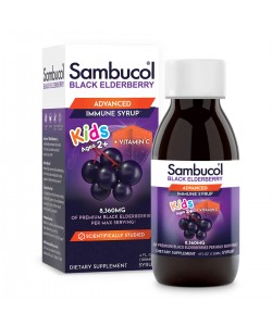 Sambucol Kids Black Elderberry Advanced Immune Syrup 120 мл, дитячий сироп з чорної бузини