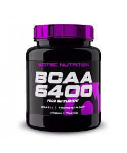 Scitec Nutrition BCAA 6400 375 таблеток, аминокислоты BCAA в соотношении 2:1:1