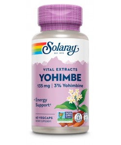 Solaray Vital Extracts Yohimbe 135 mg 60 капсул, йохімбе