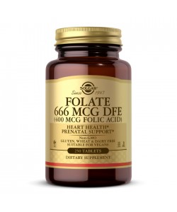 Solgar Folate 400 mcg 250 таблеток, фолиевая кислота