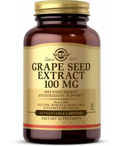Solgar Grape Seed Extract 100 mg 60 капсул, экстракт виноградных косточек