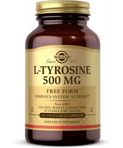 Solgar L-Tyrosine 500 mg 100 капсул, L-тирозин