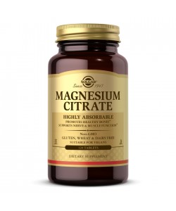 Solgar Magnesium Citrate 120 таблеток, цитрат магнію
