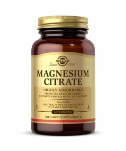 Solgar Magnesium Citrate 60 таблеток, цитрат магнію