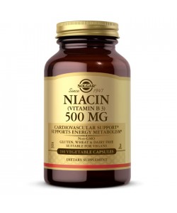 Solgar Niacin 500 mg 100 капсул, вітамін В3