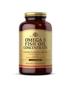 Solgar Omega 3 Fish Oil Concentrate 240 капсул, риб'ячий жир омега-3