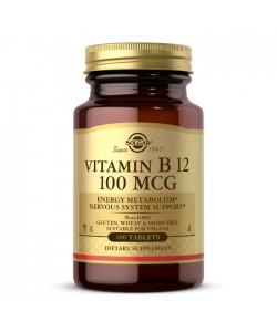 Solgar Vitamin B 12 100 mcg 100 таблеток, вітамін В12