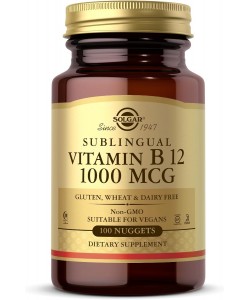 Solgar Sublingual Vitamin B 12 1000 mcg 100 таблеток, сублінгвальний вітамін В12