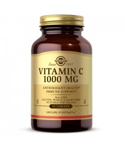 Solgar Vitamin C 1000 mg 90 таблеток, вітамін С 1000 мг, антиоксидант