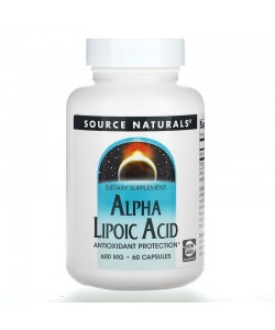 Source Naturals Alpha Lipoic Acid 600 мг 60 капсул, альфа-ліпоєва кислота