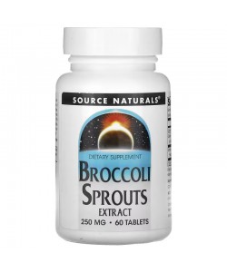 Source Naturals Broccoli Sprouts Extract 250 мг 30 таблеток, экстракт ростков брокколи