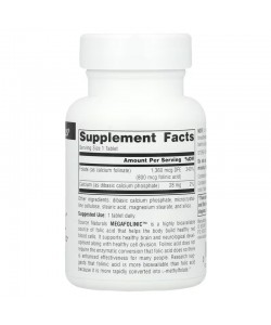 Source Naturals MegaFolinic™ 800 mcg 120 таблеток, фолат